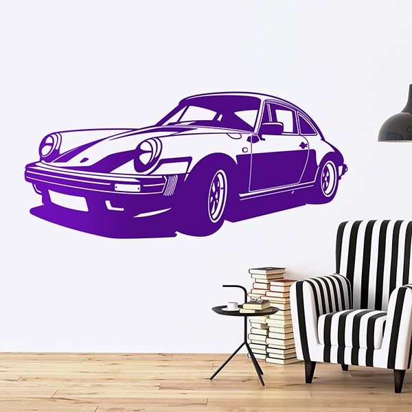 Sticker Mural Trou Jaune Porsche