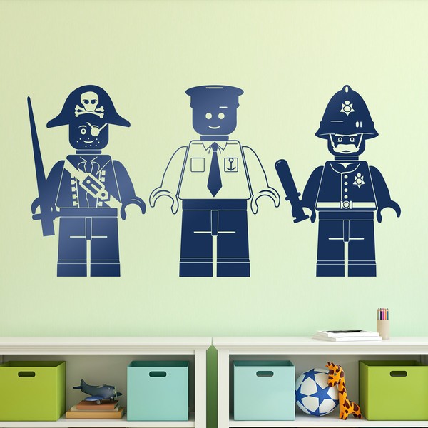 Vinyle Sticker Mural Lego Nom Personnalisé Papier Peint Chambre