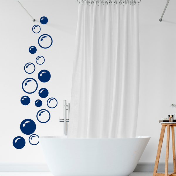 Sticker mural salle de bain bulle - TenStickers