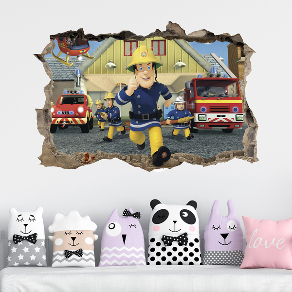 Stickers muraux enfant Camion de pompier - Art Déco Stickers