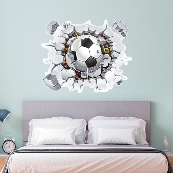 Art mural en métal de ballon de football personnalisé avec lumière
