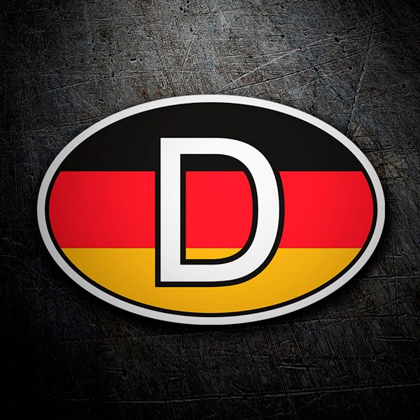 Sticker ovale Allemagne Deutschland pour véhicules anciens