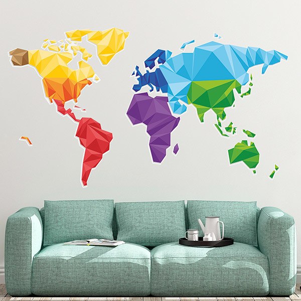 Carte du monde avec drapeaux 200 stickers