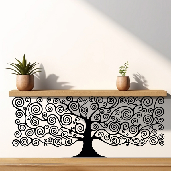 Stickers muraux et vitrines décor ornement végétal arbre de vie tête de lit