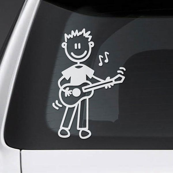Autocollant Guitare sticker adhésif tous support autocollant voiture  instrument musique