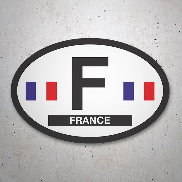 Autocollant France F de largeur 17 cm