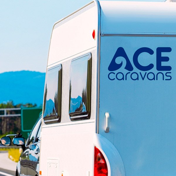 Stickers camping-car: Autocollants pour Caravane Ace - Lot de Deux Pièce