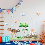 Stickers pour enfants: Dinosaures dans une aventure jurassique avec nuage 4