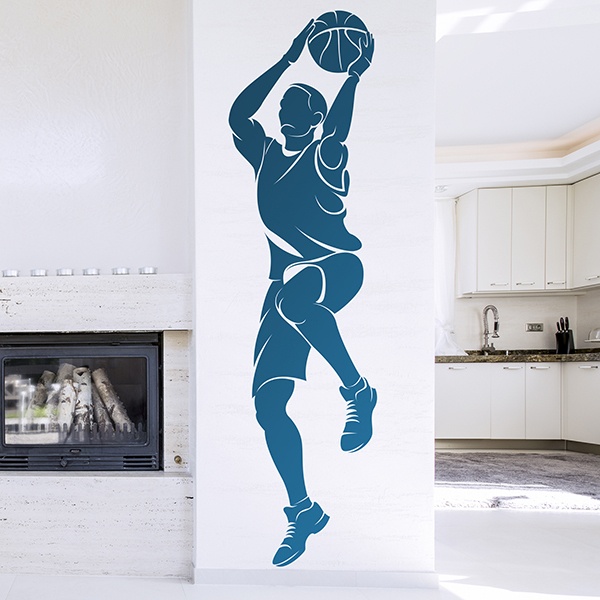 Autocollant mural, autocollant mural de lancer de basket-ball