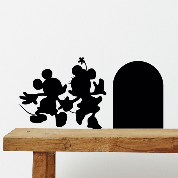 Stickers pour enfants: Plinthe de trou de Mickey et de Minnie