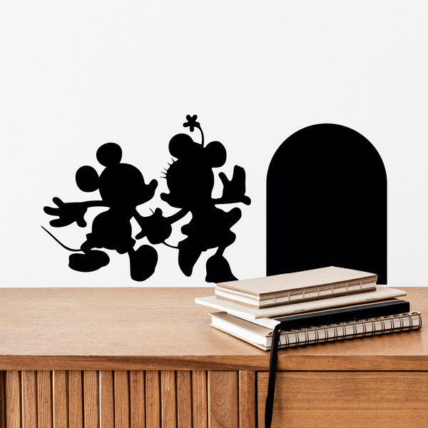 Stickers pour enfants: Plinthe de trou de Mickey et de Minnie