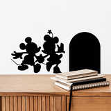 Stickers pour enfants: Plinthe de trou de Mickey et de Minnie 2