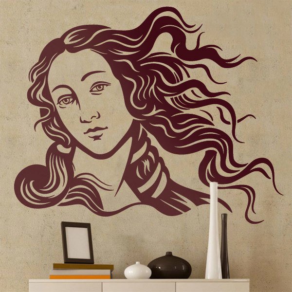 Stickers muraux: Visage de Vénus par Botticelli