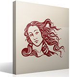 Stickers muraux: Visage de Vénus par Botticelli 5