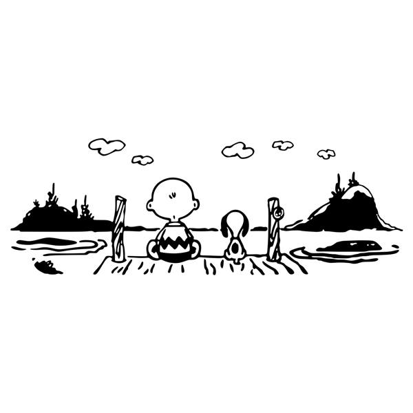 Stickers muraux: Paysage Snoopy 2