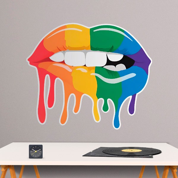 Stickers muraux: Lèvres LGTBI