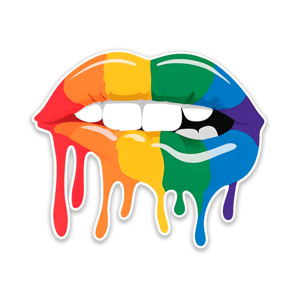 Stickers muraux: Lèvres LGTBI