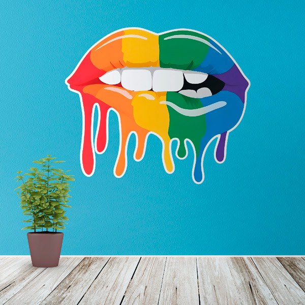 Stickers muraux: Lèvres LGTBI