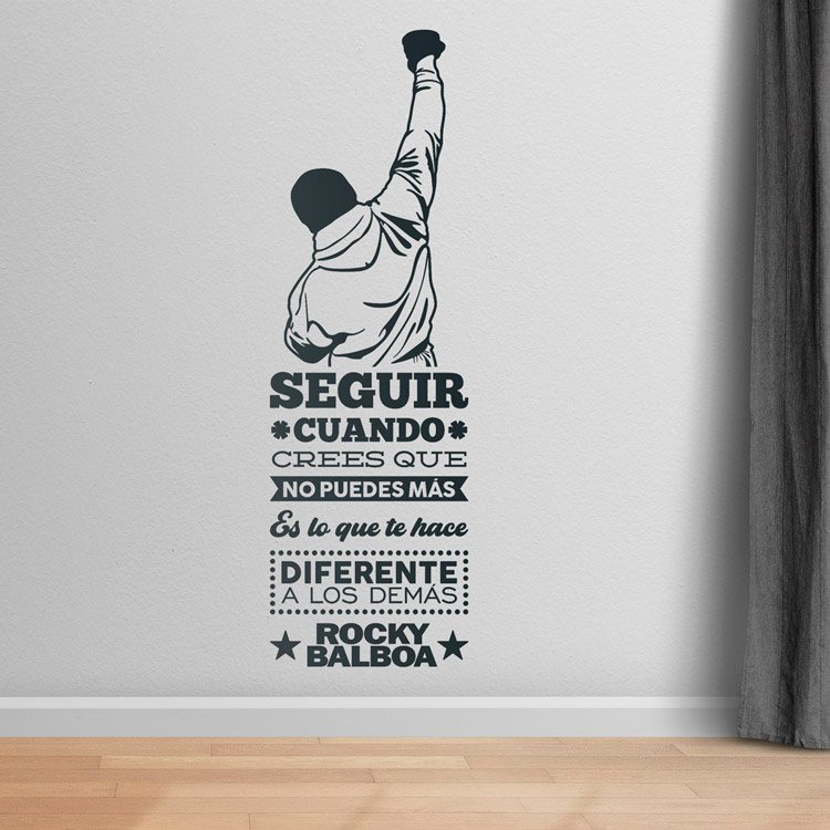 Stickers muraux: Vinyle décoratif avec citation de Rocky Balboa