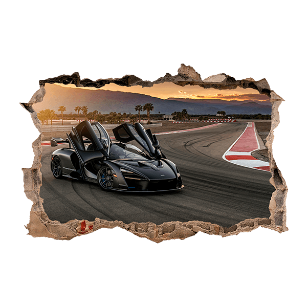 Stickers muraux: Mclaren Senna Noir sur Circuit