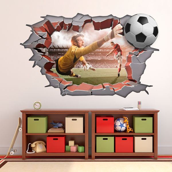 Sticker mural Trou Ballon de football