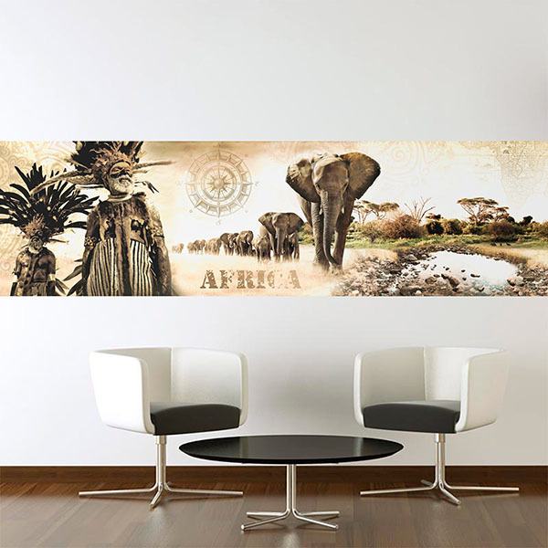 Sticker mural Afrique 160x60cm - Autocollant déco pour chambre