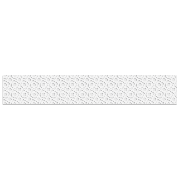Sticker blanc blanche Frise / Bande - Sticker A moi Etiquette & Autocollant
