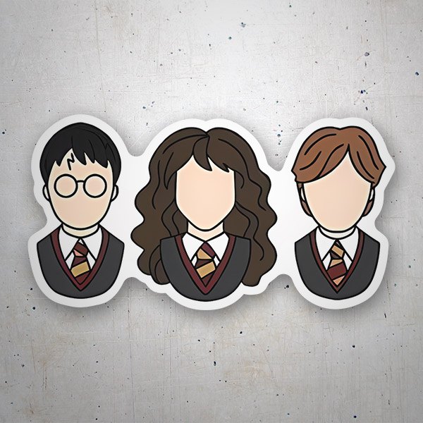 Autocollants: Harry, Hermione y Ron