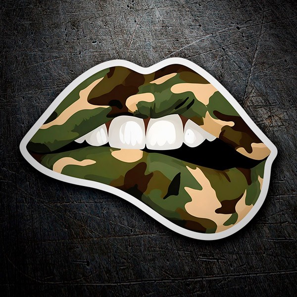 Autocollants: Lèvres camouflage