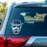 Autocollants: Heisenberg avec chapeau et lunettes de soleil 2