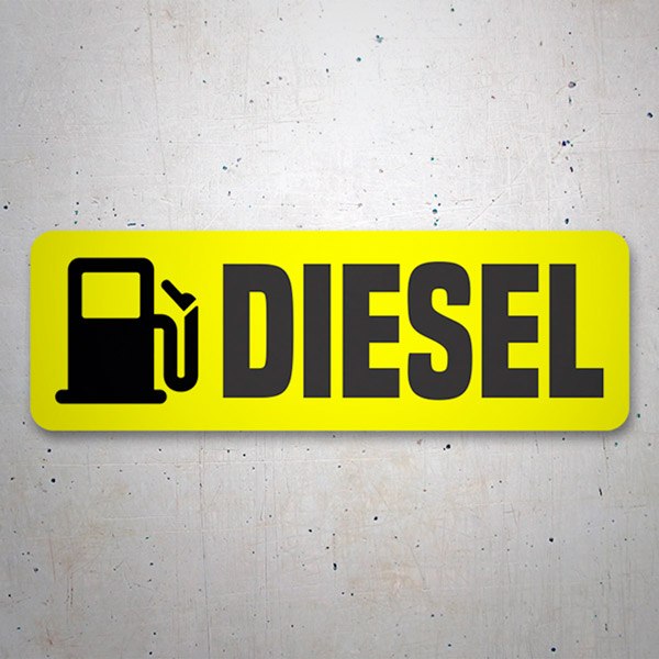 Stickers camping-car: Diesel Jaune