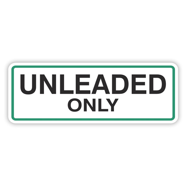 Stickers camping-car: Unleaded Only