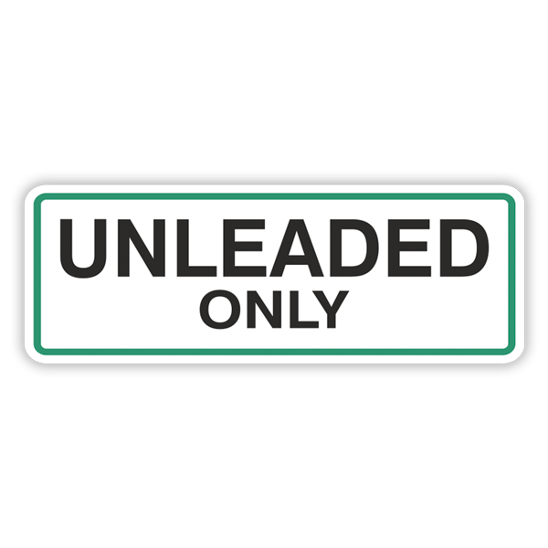 Stickers camping-car: Unleaded Only