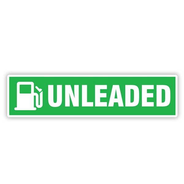 Autocollant de caravane Unleaded Vert | WebStickersMuraux.com