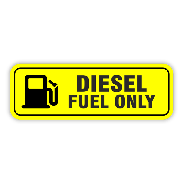 Stickers camping-car: Diesel fuel only