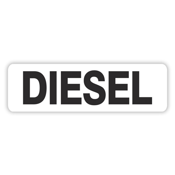 Stickers camping-car: Diesel Blanc