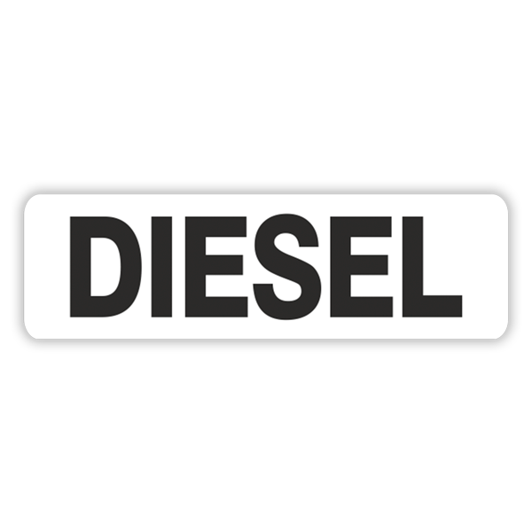 Stickers camping-car: Diesel Blanc