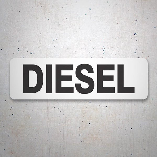 Stickers camping-car: Diesel Blanc