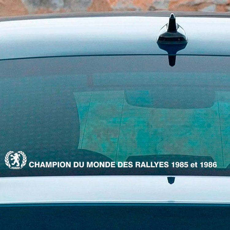 Autocollants: Sticker Peugeot Champion du Monde des Rallyes