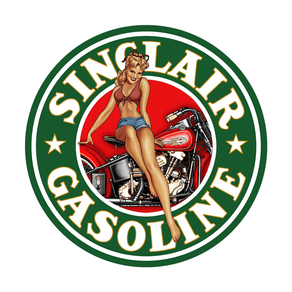 Stickers muraux: Sticker mural pin-up Sinclair Gasoline