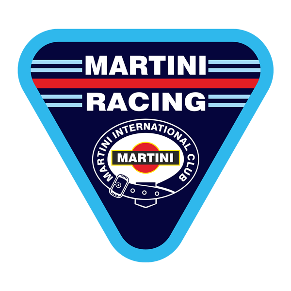 Autocollants: Sticker Martini Racing avec design triangulaire