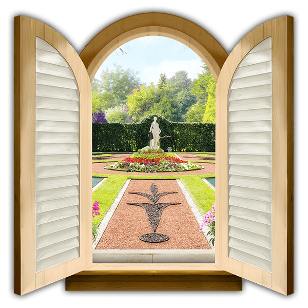 Fenêtre Jardin du Palais | WebStickersMuraux.com