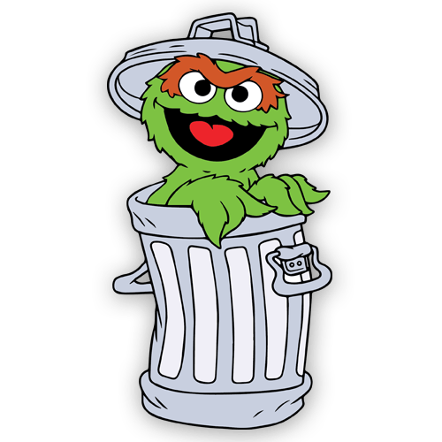 Oscar Grouch Sesame Street PNG