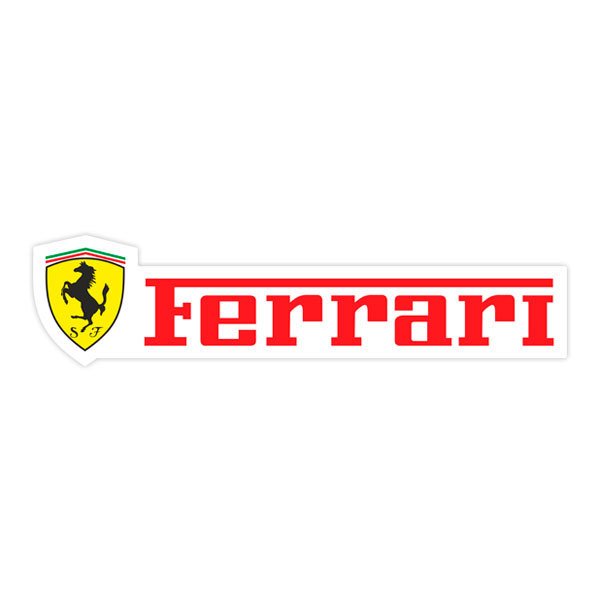 Autocollant Ferrari 9 - Taille et coloris au choix