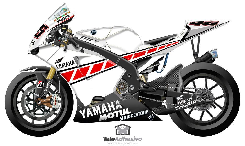 Autocollants: Kit Yamaha 50th Anniversary Valencia 2005 