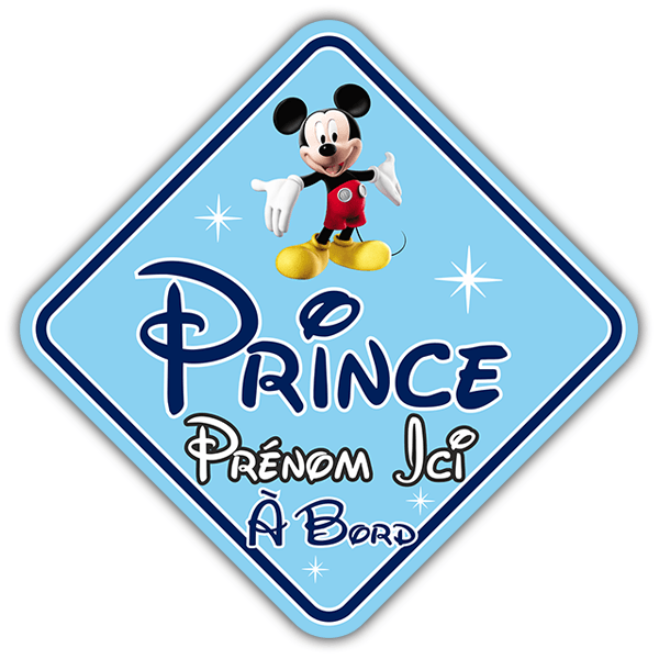 Autocollant Prince A Bord Personnalise Disney Webstickersmuraux Com