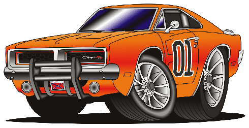  Sticker  mural enfant Dodge Charger  R T  