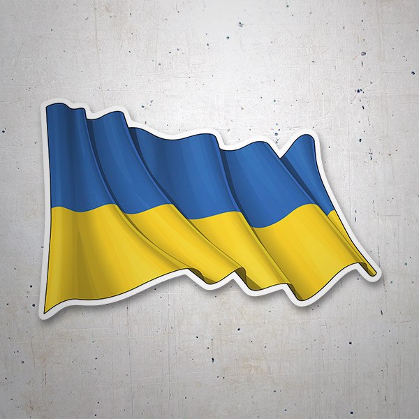 Autocollants: Agitation du Drapeau de Ukraine