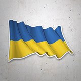 Autocollants: Agitation du Drapeau de Ukraine 3