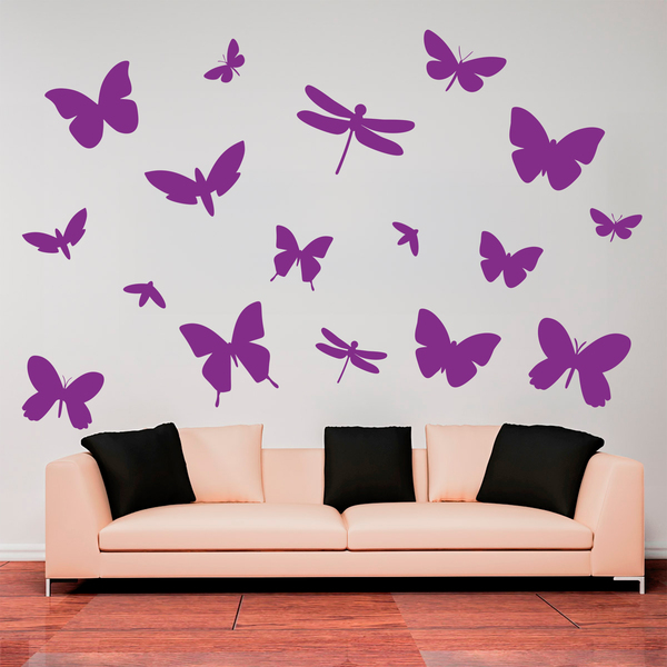 Stickers Muraux Papillons 3D - Ambiance Animale - Décoration